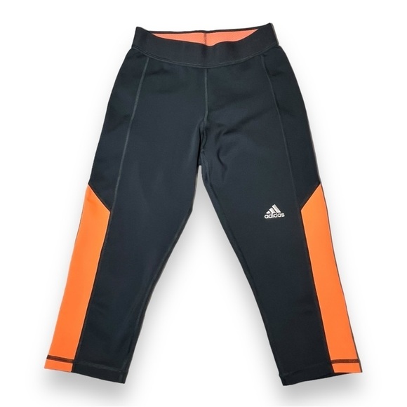 Adidas Women’s Techfit Capri Tight Black Orange Size XS - Picture 1 of 7